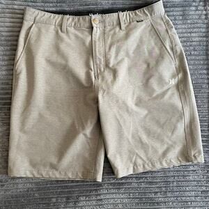 Hurley Hybrid Shorts Mens 36 Gray Stretch Walking Shorts 1574797